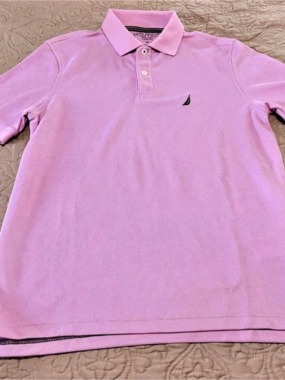 Men’s Nautica Performance Deck Polo Classic Fit Pink Polo Shirt Size XS Like New